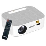 Prime Projector PS5 4K | New Release | 9500 LED Lumens | Android 9.0 | 30,000:01 Contrast Ratio | 1 Year Brand Warranty| (PS5-WHITE)