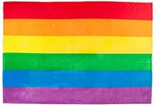 Sleeping Partners Oversize Blanket - Rainbow Pride Flag Print | 60" x 80" | Made of 100% Microdenier Polyester | Ideal as a Throw on a Bed, Sofa or Chair & Blanket for Outdoor, Picnic or Camping