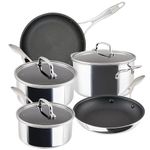 Circulon Scratch Defense Stainless Steel Pan Set: 5 Piece Induction Hob Pan Set with Extreme Non Stick, Induction & All Hob Suitable