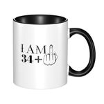 35th Birthday Gift for Women Men,Unique 1989 Birthday Gifts idea for 35 Year Old, Novelty Black White Ceramic Coffee Mug Tea Cup for Mom Daddy 11oz