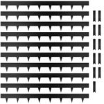 KOL Galvanized Steel Flexible Garden Lawn Edging, 10-Pack Black Metal Landscape Edging Strips - Heavy Duty Hammer-in Border with 7 Clips - 16-Gauge - 40" L x 4.5" H (33FT Total Length)