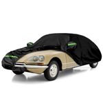 Car Cover Suitable for Citroen DS 1956-1975, Waterproof Full Garage Car Cover with Zip Door for Snow, Rain, All Weather Protection