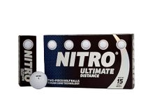 Nitro Ultimate Distance Golf Ball (15-Pack), White