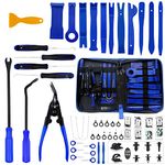 Trim Removal Tool, Wetado 200PCS Trim Tool Auto Removal Kit, Plastic Panel Fastener Removal Tool, Trim Removal Kit for Car (Blue+ Orange-200PCS)