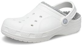 Crocs Unisex Ralen Lined Clog, White/Light Grey, 8 UK