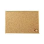 Cork Board 40CM x 60CM Pin Notice Office Memo School with Push Pins Board Requisite Needs Wooden Natural Frame Board