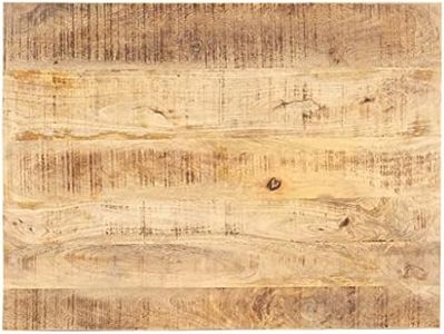 vidaXL Dessus de Table Remplacement Salle à Manger Table à Dîner Maison Restaurant Café Hôtel 15-16 mm 80x60 cm Bois de Manguier Solide