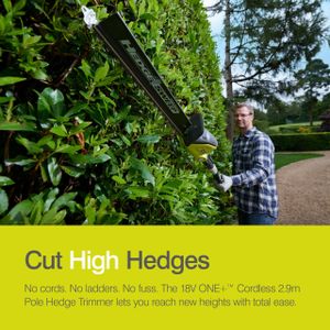 Ryobi ONE+ 18V Cordless Pole Hedge Trimmer – Lightweight Garden Tool