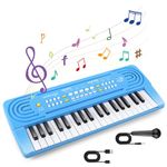 m zimoon Kids Piano Keyboard, 37 Keys Piano for Kids Electronic Music Keyboard Piano with Microphone, USB Power Cord Educational Musical Toys for 3 4 5 6 Year Old Boys Girls Birthday Gifts Age 3-6