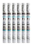 EasyLiner Duck Brand Adhesive Laminate Surfaces Shelf Liner, Gray Marble, 20 in. x 15 ft, 6 Rolls