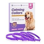 Pack of 4 Calm Collars, Natural Sedative for Small, Medium, Large Dogs, Pheromones for Anxiety, Stress and Aggressiveness, 60 Days, Effective Time, Waterproof, Adjustable Sedative