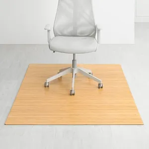 Anji Mountain Office Chairmat Thickest & Sturdy Bamboo Chairmats Highly Premium Quality Anti-Slip Heavy Duty For Multi-Purpose Hardwood Floor Office & Home Floor Protector Office Chair mat-5mm Thick