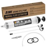 EWK 500ml Manual Fluid Extractor, Vacuum Oil Syringe Change Pump for Automotive Fluids Evacuation
