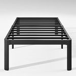 Hunlostten 16" Twin XL Heavy Duty Bed Frame No Box Spring Needed, Metal Twin XL Platform Bed Frame with Round Corners, Easy Assembly, Noise Free, Black