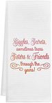 Sisters & Friends Quote Kitchen Towels Dishcloths,Friendship Decorative Dish Towels Hand Towels Tea Towels,Friendship Themed Decor,Best Friend Besties Girls Sisters Gift