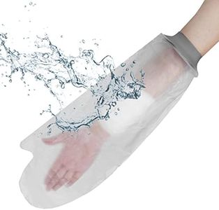 Weciygg Waterproof Adult Short Arm Cast Cover for Shower, Bath - Reusable Cast and Bandage Protector - Watertight Protection for Broken Arm, Hand, Finger, Wrist (Grey)