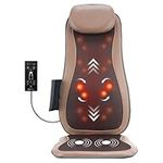 Nevvue Back Massager with Heat, Massage Chair with 3D Deep Kneading, Full Body Massage Mat with 3 Intensity Adjustable, Massagers for Back and Neck with Timer, Massage Cushion, Shiatsu Massager