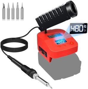 Soldering Iron Station for Milwaukee 18V Battery,Cordless Soldering Iron Kit with Digital LCD Display,USB&Type-C,°C/ºF Conversion, Calibration Support for DIY, Appliance Repair