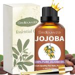 Sedbuwza Organic Jojoba Oil Cold Pressed Unrefined, 100% Pure Natural Jojoba Carrier Oil for Skin, Hair, Diffuser, Candle, Soap Making Fragrance DIY