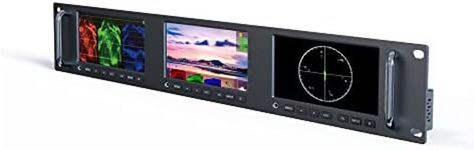 LILLIPUT RM-503S 3 X 5 inch Full HD 2RU Rack Mount Monitor 1920x1080 HDMI 2.0, 3G-SDI Input and Output with Waveform and Vector Functions