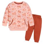 Luvlap Baby Boys Pack Of 1 Full Sleeve Sweatshirt & Pyjama Set Cotton Rich Fleece, M (3 to 6 Months)