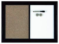 Quartet Espresso Magnetic Home Decor Combo Board, Dry Erase And Bulletin Board, Wood, 17 X 23 Inches (3413803834)