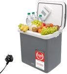 TZS First Austria - 32L Electric Cool Box - 12V/230V for Car & Mains - Cooling & Warming Function - Quiet Thermoelectric System - Ideal for Camping & Travel - Grey
