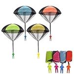 Fun Cool New Gifts for 3-12 Year Old Boys, Parachute Toys for 3-12 Year Old Boys Girls, Outdoor Toys for Kids Ages 4-8, No Battery No Assembly Required (4 Pieces Set)