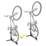 Bike Nook Pro & Vertical Storage Rack With Connector (2 Pack), The Original Vertical Bicycle Floor Stand for Garage, Indoor and Outdoor Storage, Perfect Bike Accessories for Small Spaces