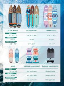 Niphean Inflatable Paddle Board 320cm – SUP for Adults, 200kg Capacity, Seat & Accessories