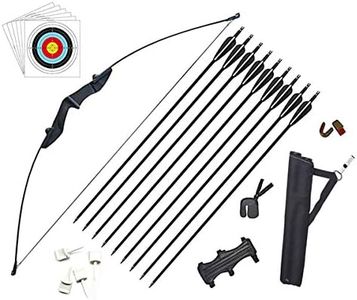 Vogbel Archery Takedown Recurve Bow and Arrows Set Adult Longbow Kit for Beginner Outdoor Hunting Shooting Training (Black,40lb)