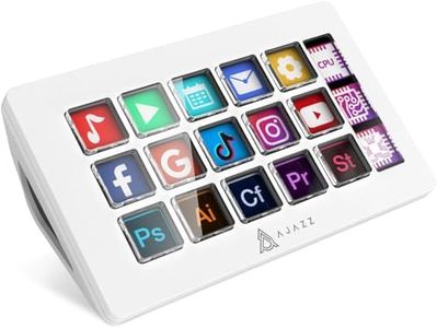 AKP153 Studio Deck, Stream Controller, 15 Macro Keys, Trigger Actions in Apps and Software Like OBS, YouTube, Twitch, Custom Console for Photo and Video Editing, Live Streaming, PC/Mac (White)