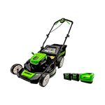 Greenworks 80V 21-Inch Cordless Lawn Mower, Two 2.0 Ah Batteries and Charger Included 2536202HD