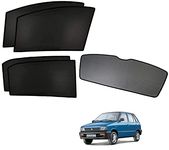 Kozdiko Car Window Custom Fit Sun Shades Fix with Dicky Non Magnetic Curtains Mesh Compatible for Maruti Suzuki 800