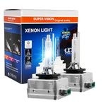 SOCAL-LED LIGHTING D3S 35W Xenon HID Headlight Bulbs - 60000K Crystal White - 66340 42403 42302 OEM High Low Beam Direct Replacement - Pack of 2