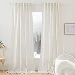 RYB HOME 108 inch Curtains - Flax L