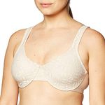 Olga Women's Sheer Leaves Minimizer Bra, Butterscotch, 38C