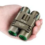 PISEZ 30X60 Compact Binoculars for Adults and Kids，Lightweight Foldable Easy Focus Small Binoculars for Bird Watching Hunting Concert Traveling Theater Opera Sightseeing
