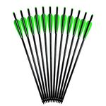 NIKA ARCHERY 12PK 16" Crossbow Bolts Aluminum Arrows Moon Nock for Outdoor Hunting