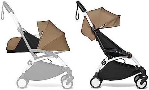 BABYZEN YOYO2 Complete Stroller - Includes Toffee 0+ Newborn Pack, White Frame & Toffee 6+ Color Pack - Suitable for Children Up to 22 kg