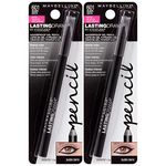 2 Count: Maybelline New York Eyestudio Lasting Drama Waterproof Gel Pencil Makeup, Sleek Onyx, 2 Count