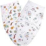 Vicloon Baby Swaddle Wraps, 2 pcs Baby Swaddle Blanket 0-3 Months, 100% Breathable Organic Cotton Fabric, New Born Swaddle Wrap For Boy and Girl