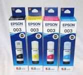 Black,Cyan,Megenta,Yellow 003 65ML Set of Inks for use EPSON L3110,L3150, L3250, L3252 L3115, L3116, L3101, L3210, L3215, L3216, L3151, L3152, L3156, L5190 Printer |