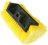 GIANT BEAR 10" Flow-Thru Penta-Level Car Wash Brush Head with Soft Yellow Bristles, Not Hurt Paint Scratch Free Cleaner Tool for Car Rv Truck SUV Deck Home Cleaning.