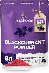 Jungle Powders Black Currant Powder 5 Ounce Bag Freeze Dried Currants Fruit Black Current Tea Juice, Black Currant Jam, Black Currant Candy, Currant Extract for Smoothies, Baking, Flavoring
