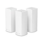 Linksys Velop WHW0303 Tri-Band Whole Home Mesh WiFi 5 System (AC2200) - WiFi Router Extender & Booster up to 6000 sq ft for 60+ Devices - Supports MU-MIMO & Parental Control - 3 Pack, White