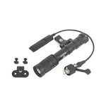 SBGJMY M640W Strobe Torch Flashlight 500 Lumen Rotating Mount Rifle Torch with Pressure Pad and Tail Button Switch for M-lok Keymod and 20mm Picatinny Rail System (Black)