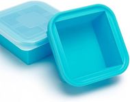 2 Pack 2-Cup/500ml Silicone Food Freezer Tray with Lid, Extra-Large Ice Cube Mold for Ice Bath, Reusable Freezer Container for Broth, Sauces, Soup and Food Storage, BPA-Free, Oven & Dishwasher Safe