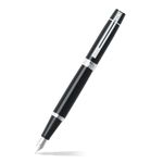 Sheaffer Gift 300 9312 Fountain Pen Glossy Black with Chrome Trim | Medium Nib | Premium Pen Gift Set |Personalized Pen with Name Engraved