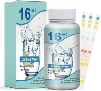 50Pcs 16 en 1 de Test d'eau Potable,Test d'eau sur pH,Test eau potable,Pour le Dureté totale de la Qualité de l'Eau,potable Kit de test d'eau,16 en 1 pour aquarium,piscine,spa,puits,eau du robinet